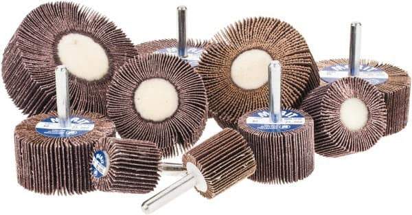 Merit Abrasives - 10 Piece Flap Wheel Kit - Contains Wheels Mounted on 1/4" Shank - Eagle Tool & Supply
