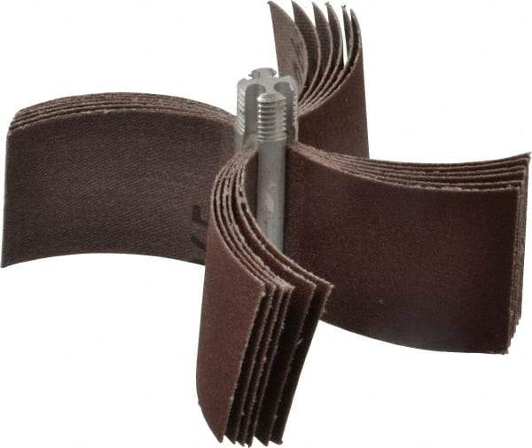 Merit Abrasives - 120 Grit, Coated, Aluminum Oxide Bore Polisher - Fine Grade, 15,000 RPM, Polishes Bores with 2-1/2 to 3" Diam - Eagle Tool & Supply