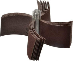 Merit Abrasives - 120 Grit, Coated, Aluminum Oxide Bore Polisher - Fine Grade, 15,000 RPM, Polishes Bores with 2-1/2 to 3" Diam - Eagle Tool & Supply
