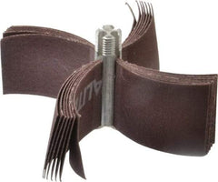 Merit Abrasives - 180 Grit, Coated, Aluminum Oxide Bore Polisher - Very Fine Grade, 15,000 RPM, Polishes Bores with 2-1/2 to 3" Diam - Eagle Tool & Supply