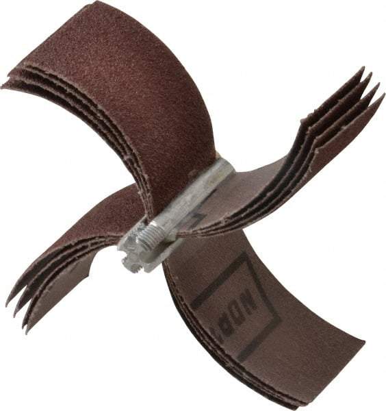 Merit Abrasives - 60 Grit, Coated, Aluminum Oxide Bore Polisher - Medium Grade, 10,000 RPM, Polishes Bores with 3-1/8 to 4" Diam - Eagle Tool & Supply