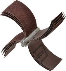 Merit Abrasives - 60 Grit, Coated, Aluminum Oxide Bore Polisher - Medium Grade, 10,000 RPM, Polishes Bores with 3-1/8 to 4" Diam - Eagle Tool & Supply