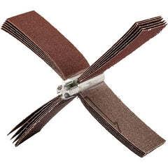 Merit Abrasives - 240 Grit, Coated, Aluminum Oxide Bore Polisher - Very Fine Grade, 10,000 RPM, Polishes Bores with 3-1/8 to 4" Diam - Eagle Tool & Supply