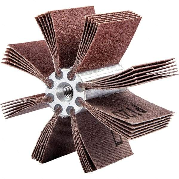 Merit Abrasives - 120 Grit, Coated, Aluminum Oxide Bore Polisher - Fine Grade, 16,000 RPM, Polishes Bores with 2 to 2-1/2" Diam - Eagle Tool & Supply