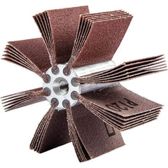 Merit Abrasives - 120 Grit, Coated, Aluminum Oxide Bore Polisher - Fine Grade, 16,000 RPM, Polishes Bores with 2 to 2-1/2" Diam - Eagle Tool & Supply