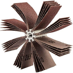 Merit Abrasives - 240 Grit, Coated, Aluminum Oxide Bore Polisher - Very Fine Grade, 10,000 RPM, Polishes Bores with 3-1/8 to 4" Diam - Eagle Tool & Supply