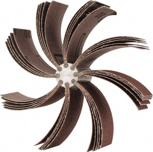 Merit Abrasives - 80 Grit, Coated, Aluminum Oxide Bore Polisher - Medium Grade, 8,000 RPM, Polishes Bores with 4-1/4 to 5-1/4" Diam - Eagle Tool & Supply
