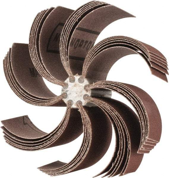 Merit Abrasives - 120 Grit, Coated, Aluminum Oxide Bore Polisher - Fine Grade, 8,000 RPM, Polishes Bores with 4-1/4 to 5-1/4" Diam - Eagle Tool & Supply
