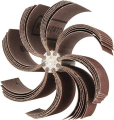 Merit Abrasives - 120 Grit, Coated, Aluminum Oxide Bore Polisher - Fine Grade, 8,000 RPM, Polishes Bores with 4-1/4 to 5-1/4" Diam - Eagle Tool & Supply