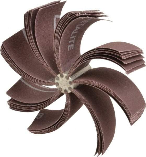Merit Abrasives - 180 Grit, Coated, Aluminum Oxide Bore Polisher - Very Fine Grade, 8,000 RPM, Polishes Bores with 5-1/4 to 5-7/8" Diam - Eagle Tool & Supply