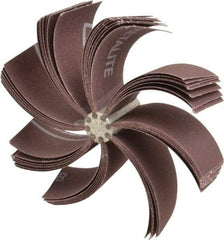 Merit Abrasives - 180 Grit, Coated, Aluminum Oxide Bore Polisher - Very Fine Grade, 8,000 RPM, Polishes Bores with 5-1/4 to 5-7/8" Diam - Eagle Tool & Supply