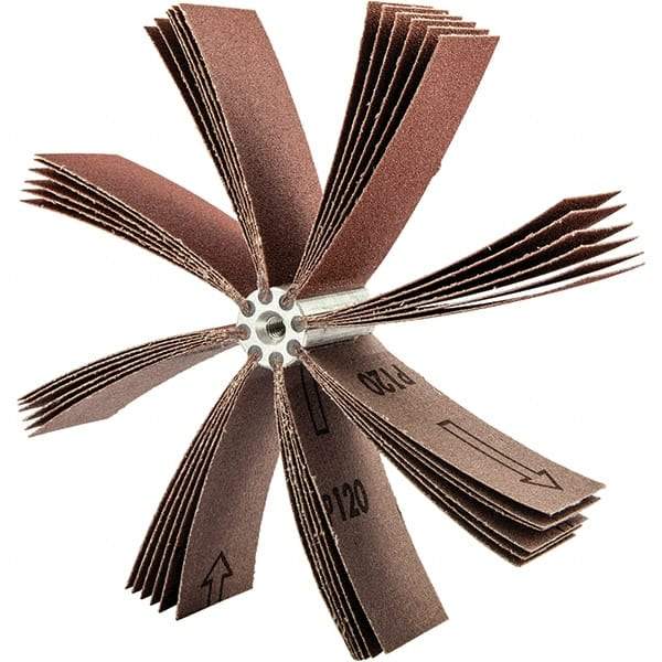 Merit Abrasives - 240 Grit, Coated, Aluminum Oxide Bore Polisher - Very Fine Grade, 8,000 RPM, Polishes Bores with 5-1/4 to 5-7/8" Diam - Eagle Tool & Supply