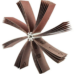 Merit Abrasives - 240 Grit, Coated, Aluminum Oxide Bore Polisher - Very Fine Grade, 8,000 RPM, Polishes Bores with 5-1/4 to 5-7/8" Diam - Eagle Tool & Supply