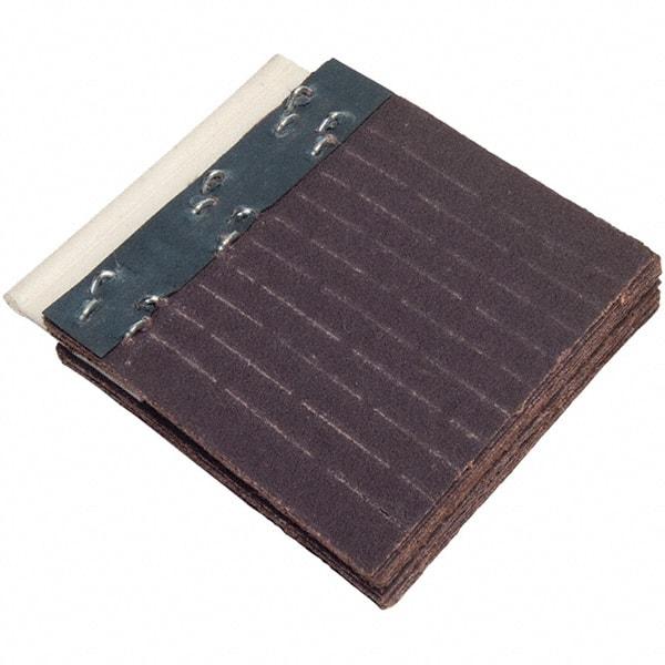 Merit Abrasives - 80 Grit, Scored Surface, Aluminum Oxide Flex Drum Flap Wheel Refill - Medium Grade, 2-3/4" Trim Length x 4" Wide x 1/4" Thick, Resin Bond - Eagle Tool & Supply