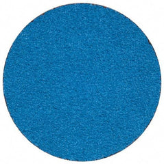 Merit Abrasives - 2" Disc Diam, 60 Grit, Zirconia Alumina Quick Change Disc - Type R Attaching System, Coated, Blue, Medium Grade, 30,000 RPM - Eagle Tool & Supply