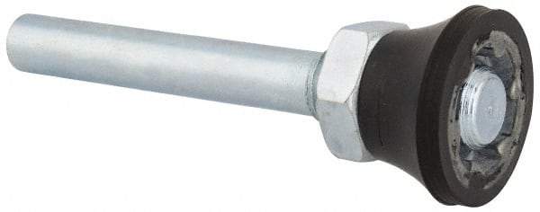 Merit Abrasives - 3/4" Diam Quick-Change Type P Disc Backing Pad - 1/4" Shank Diam, Medium Density, 40,000 RPM, Power-Lock Type 1 Compatible - Eagle Tool & Supply