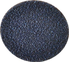 Merit Abrasives - 2" Disc Diam, 36 Grit, Zirconia Alumina Quick Change Disc - Type R Attaching System, Coated, Blue, Very Coarse Grade, 30,000 RPM - Eagle Tool & Supply