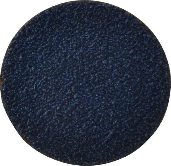 Merit Abrasives - 2" Disc Diam, 40 Grit, Zirconia Alumina Quick Change Disc - Type R Attaching System, Coated, Blue, Coarse Grade, 30,000 RPM - Eagle Tool & Supply