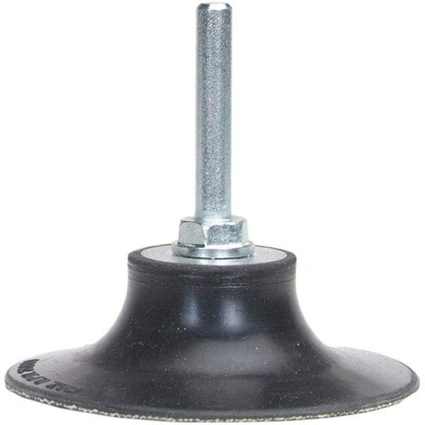 Merit Abrasives - 3" Diam Quick-Change Type S Disc Backing Pad - 1/4" Shank Diam, Soft Density, 20,000 RPM, Power-Lock Type 2 Compatible - Eagle Tool & Supply