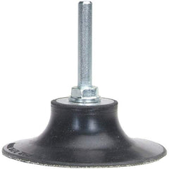 Merit Abrasives - 3" Diam Quick-Change Type S Disc Backing Pad - 1/4" Shank Diam, Soft Density, 20,000 RPM, Power-Lock Type 2 Compatible - Eagle Tool & Supply