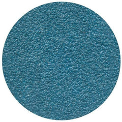 Merit Abrasives - 2" Disc Diam, 40 Grit, Zirconia Alumina Quick Change Disc - Type S Attaching System, Coated, Blue, Coarse Grade, 30,000 RPM - Eagle Tool & Supply