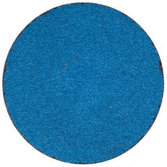 Merit Abrasives - 2" Disc Diam, 80 Grit, Zirconia Alumina Quick Change Disc - Type S Attaching System, Coated, Blue, Medium Grade, 30,000 RPM - Eagle Tool & Supply