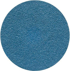 Merit Abrasives - 3" Disc Diam, 50 Grit, Zirconia Alumina Quick Change Disc - Type S Attaching System, Coated, Blue, Coarse Grade, 20,000 RPM - Eagle Tool & Supply