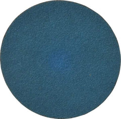 Merit Abrasives - 3" Disc Diam, 60 Grit, Zirconia Alumina Quick Change Disc - Type S Attaching System, Coated, Blue, Medium Grade, 20,000 RPM - Eagle Tool & Supply