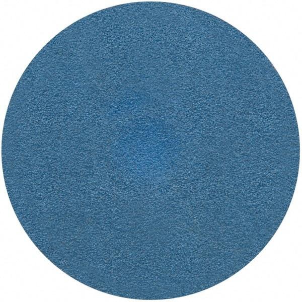 Merit Abrasives - 3" Disc Diam, 80 Grit, Zirconia Alumina Quick Change Disc - Type S Attaching System, Coated, Blue, Medium Grade, 20,000 RPM - Eagle Tool & Supply