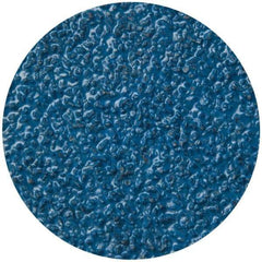 Merit Abrasives - 1-1/2" Disc Diam, 36 Grit, Zirconia Alumina Quick Change Disc - Type R Attaching System, Coated, Blue, Very Coarse Grade, 30,000 RPM - Eagle Tool & Supply