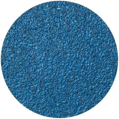 Merit Abrasives - 3" Disc Diam, 36 Grit, Zirconia Alumina Quick Change Disc - Type R Attaching System, Coated, Blue, Very Coarse Grade, 20,000 RPM - Eagle Tool & Supply