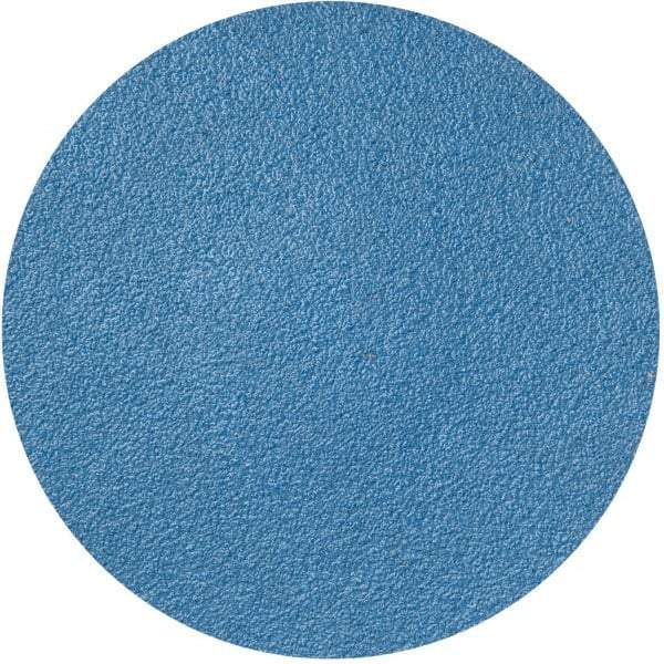 Merit Abrasives - 3" Disc Diam, 80 Grit, Zirconia Alumina Quick Change Disc - Type R Attaching System, Coated, Blue, Medium Grade, 20,000 RPM - Eagle Tool & Supply