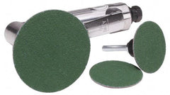 Merit Abrasives - 1" Disc Diam, 60 Grit, Zirconia Alumina Quick Change Disc - Type R Attaching System, Coated, Green, Medium Grade, 40,000 RPM, R801 Series - Eagle Tool & Supply