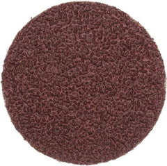 Merit Abrasives - 2" Diam, 36 Grit Aluminum Oxide Adhesive PSA Disc - Very Coarse, Black, Cloth Backing, Flexible - Eagle Tool & Supply