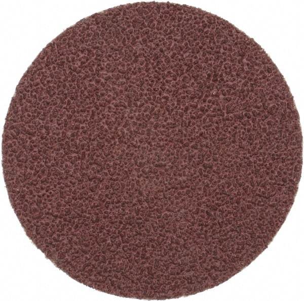 Merit Abrasives - 3" Diam, 36 Grit Aluminum Oxide Adhesive PSA Disc - Very Coarse, Black, Cloth Backing, Flexible - Eagle Tool & Supply