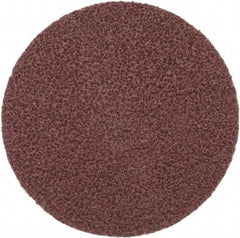 Merit Abrasives - 3" Diam, 36 Grit Aluminum Oxide Adhesive PSA Disc - Very Coarse, Black, Cloth Backing, Flexible - Eagle Tool & Supply