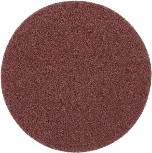 Merit Abrasives - 6" Diam, 40 Grit Aluminum Oxide Adhesive PSA Disc - Very Coarse, Black, Cloth Backing, Flexible - Eagle Tool & Supply