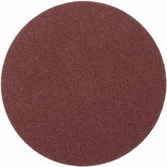 Merit Abrasives - 8" Diam, 40 Grit Aluminum Oxide Adhesive PSA Disc - Very Coarse, Black, Cloth Backing, Flexible - Eagle Tool & Supply