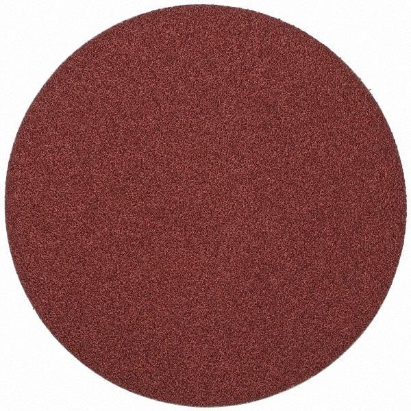 Merit Abrasives - 10" Diam, 36 Grit Aluminum Oxide Adhesive PSA Disc - Very Coarse, Black, Cloth Backing, Flexible - Eagle Tool & Supply