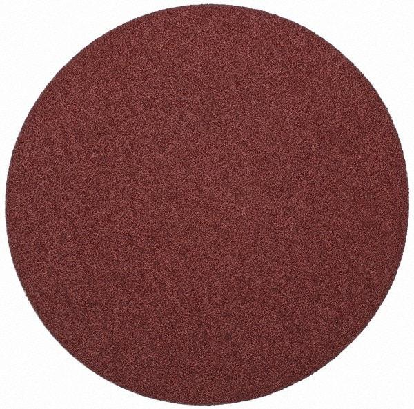 Merit Abrasives - 10" Diam, 40 Grit Aluminum Oxide Adhesive PSA Disc - Very Coarse, Black, Cloth Backing, Flexible - Eagle Tool & Supply