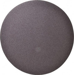 Merit Abrasives - 12" Diam, 36 Grit Aluminum Oxide Adhesive PSA Disc - Very Coarse, Black, Cloth Backing, Flexible - Eagle Tool & Supply