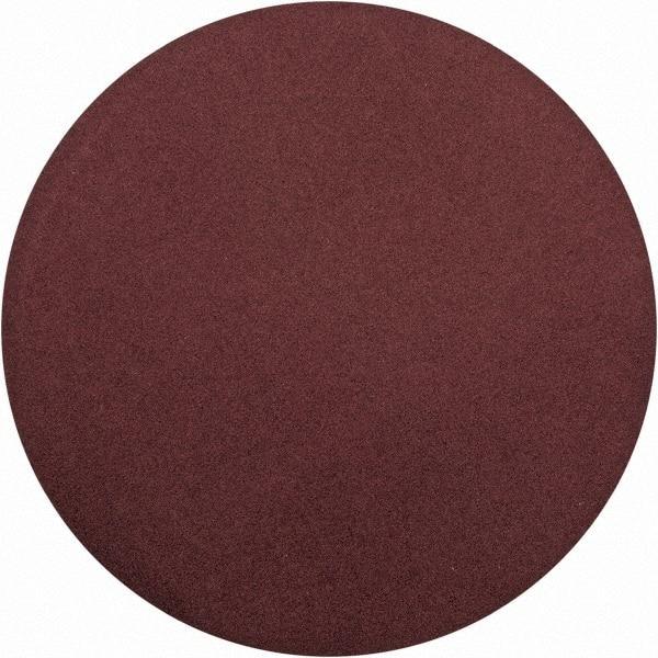 Merit Abrasives - 16" Diam, 120 Grit Aluminum Oxide Adhesive PSA Disc - Medium Grade, Black, Cloth Backing, Flexible, Use with Stationary Disc Sanders - Eagle Tool & Supply