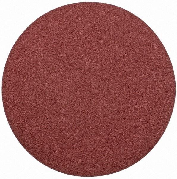 Merit Abrasives - 20" Diam, 40 Grit Aluminum Oxide Adhesive PSA Disc - Very Coarse, Black, Cloth Backing, Flexible - Eagle Tool & Supply