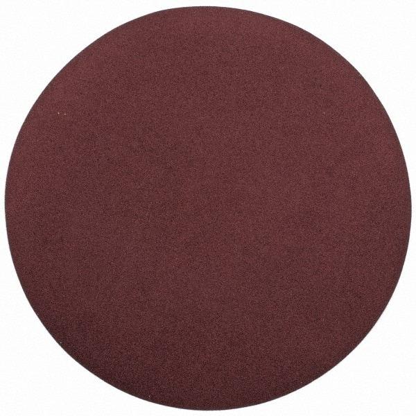 Merit Abrasives - 20" Diam, 100 Grit Aluminum Oxide Adhesive PSA Disc - Medium Grade, Black, Cloth Backing, Flexible, Use with Stationary Disc Sanders - Eagle Tool & Supply