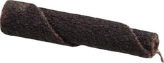 Merit Abrasives - 1/4" Max Roll Diam x 1-1/2" OAL, 60 Grit Aluminum Oxide Straight Cartridge Roll - 1/8" Pilot Hole Diam, Medium Grade - Eagle Tool & Supply