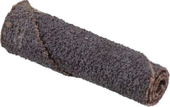 Merit Abrasives - 3/8" Max Roll Diam x 1-1/2" OAL, 60 Grit Aluminum Oxide Straight Cartridge Roll - 1/8" Pilot Hole Diam, Medium Grade - Eagle Tool & Supply