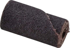 Merit Abrasives - 3/4" Max Roll Diam x 1-1/2" OAL, 60 Grit Aluminum Oxide Straight Cartridge Roll - 1/4" Pilot Hole Diam, Medium Grade - Eagle Tool & Supply