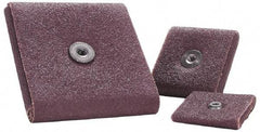 Merit Abrasives - 120 Grit, Fine Grade, Aluminum Oxide Square Pad - 3" Long x 3" Wide x 1/4" Thick, 12,000 Max RPM - Eagle Tool & Supply