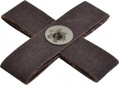 Merit Abrasives - 60 Grit, Medium Grade, Aluminum Oxide Cross Pad - 4" Long x 4" Wide x 1" Thick, 8 Ply, 12,000 Max RPM - Eagle Tool & Supply