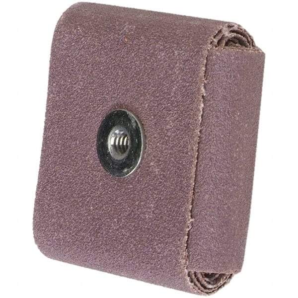 Merit Abrasives - 80 Grit, Medium Grade, Aluminum Oxide Square Pad - 2" Long x 2" Wide x 3/4" Thick - Eagle Tool & Supply